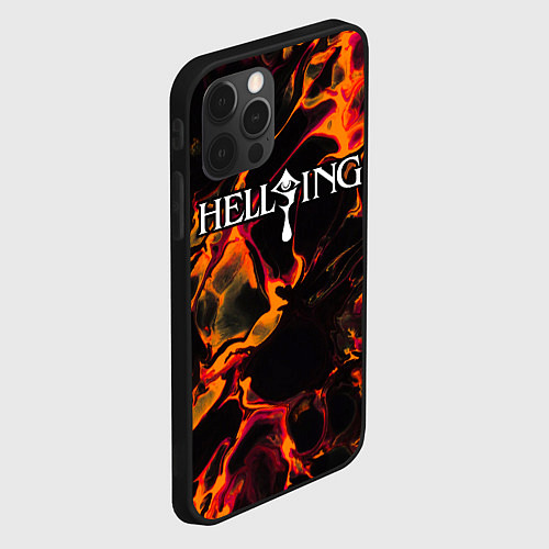 Чехол iPhone 12 Pro Hellsing red lava / 3D-Черный – фото 2