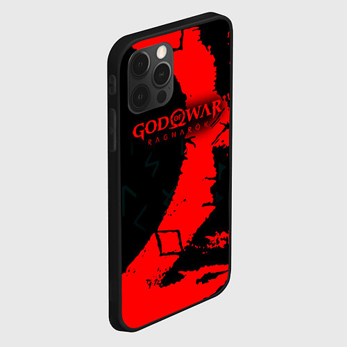 Чехол iPhone 12 Pro God of War текстура / 3D-Черный – фото 2