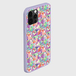Чехол для iPhone 12 Pro Геометрические фигуры со звездами, цвет: 3D-светло-сиреневый — фото 2