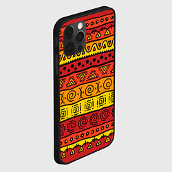Чехол для iPhone 12 Pro Африканские этнический орнамент, цвет: 3D-черный — фото 2
