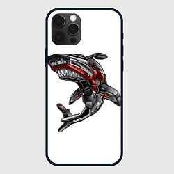 Чехол для iPhone 12 Pro Moto shark, цвет: 3D-черный