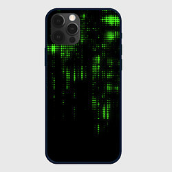 Чехол для iPhone 12 Pro Геометрический эффект матрицы, цвет: 3D-черный