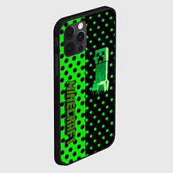 Чехол для iPhone 12 Pro Minecraft creeper pattern, цвет: 3D-черный — фото 2