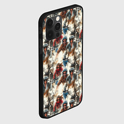 Чехол для iPhone 12 Pro Акварель -мотогонщики, цвет: 3D-черный — фото 2