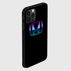 Чехол для iPhone 12 Pro Honda neon logo, цвет: 3D-черный — фото 2