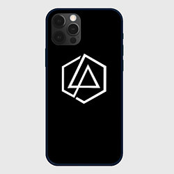 Чехол для iPhone 12 Pro Linkin park logo white, цвет: 3D-черный