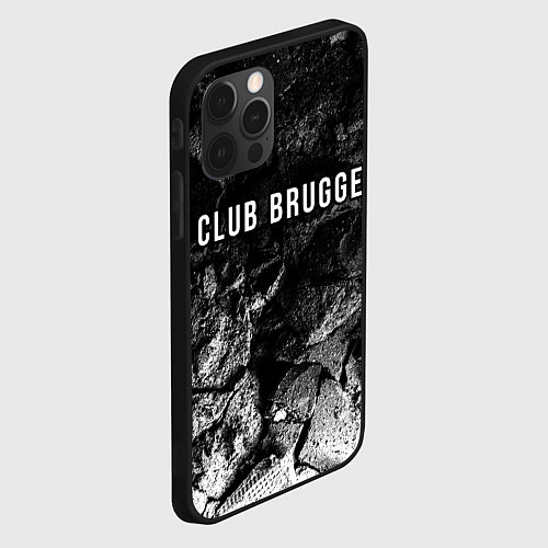 Чехол iPhone 12 Pro Club Brugge black graphite / 3D-Черный – фото 2