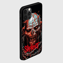 Чехол для iPhone 12 Pro Slipknot зомби в цепи, цвет: 3D-черный — фото 2