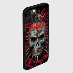 Чехол для iPhone 12 Pro Slipknot череп зомби, цвет: 3D-черный — фото 2