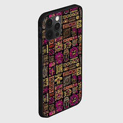 Чехол для iPhone 12 Pro Африка - этнический орнамент, цвет: 3D-черный — фото 2