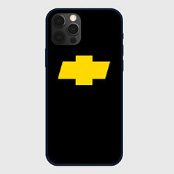 Чехол для iPhone 12 Pro Chevrolet yellow, цвет: 3D-черный