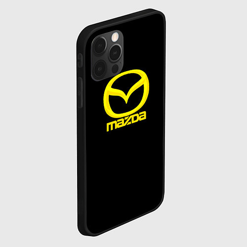 Чехол iPhone 12 Pro Mazda yellow / 3D-Черный – фото 2