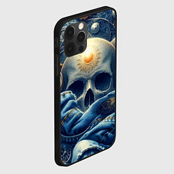 Чехол для iPhone 12 Pro Авангардная композиция с черепом - нейросеть, цвет: 3D-черный — фото 2