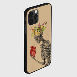 Чехол для iPhone 12 Pro Bone and heart, цвет: 3D-черный — фото 2