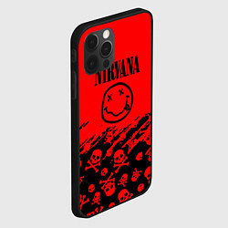 Чехол для iPhone 12 Pro Nirvana rock skull, цвет: 3D-черный — фото 2