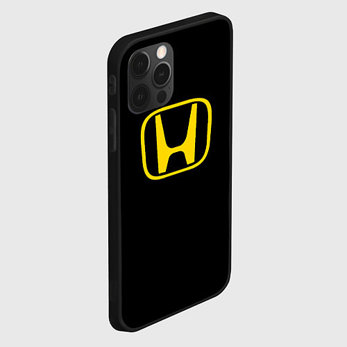 Чехол iPhone 12 Pro Honda yellow / 3D-Черный – фото 2