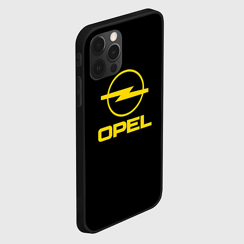 Чехол iPhone 12 Pro Opel yellow / 3D-Черный – фото 2