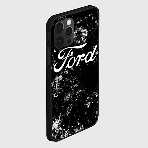 Чехол iPhone 12 Pro Ford black ice / 3D-Черный – фото 2