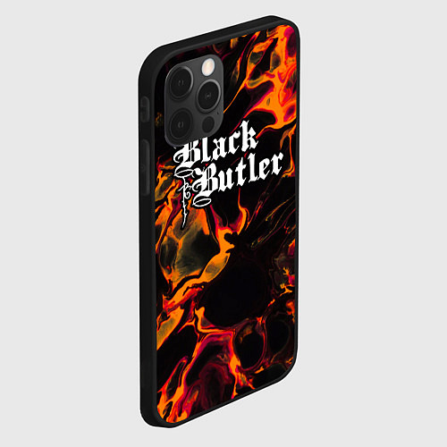 Чехол iPhone 12 Pro Black Butler red lava / 3D-Черный – фото 2