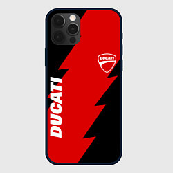 Чехол для iPhone 12 Pro Ducati - logo, цвет: 3D-черный