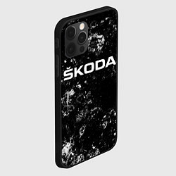 Чехол для iPhone 12 Pro Skoda black ice, цвет: 3D-черный — фото 2