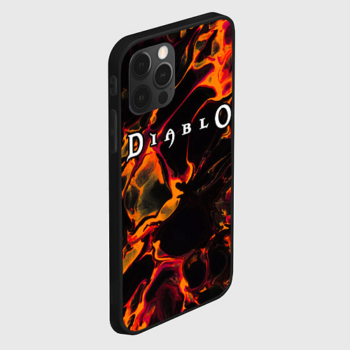 Чехол iPhone 12 Pro Diablo red lava / 3D-Черный – фото 2