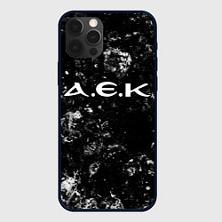 Чехол для iPhone 12 Pro AEK Athens black ice, цвет: 3D-черный