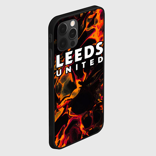 Чехол iPhone 12 Pro Leeds United red lava / 3D-Черный – фото 2