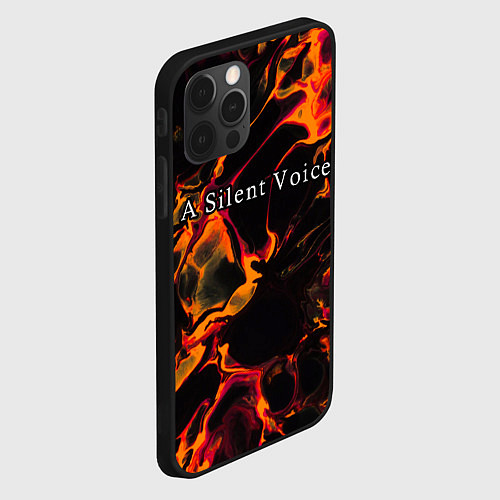 Чехол iPhone 12 Pro A Silent Voice red lava / 3D-Черный – фото 2