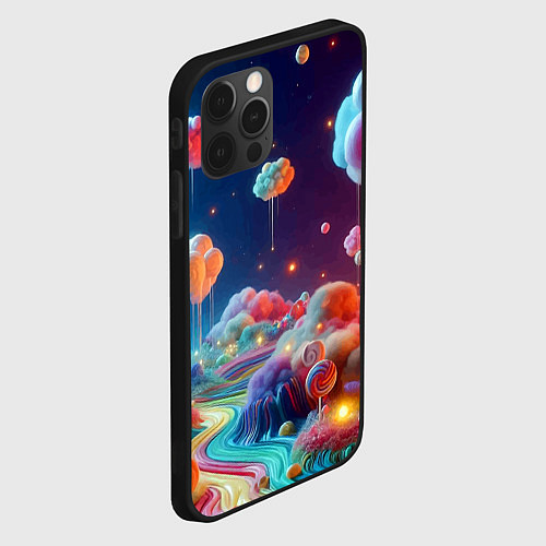 Чехол iPhone 12 Pro Planet chupa chups - neon glow / 3D-Черный – фото 2