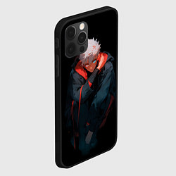 Чехол для iPhone 12 Pro Парень в темноте в стиле манга - manga dark, цвет: 3D-черный — фото 2