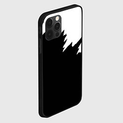 Чехол для iPhone 12 Pro Просто краска черно белая, цвет: 3D-черный — фото 2