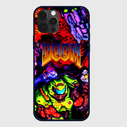 Чехол для iPhone 12 Pro Doom game demons, цвет: 3D-черный