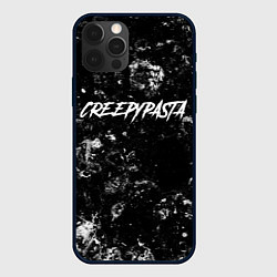 Чехол для iPhone 12 Pro CreepyPasta black ice, цвет: 3D-черный