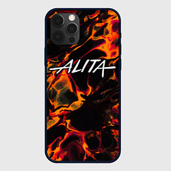 Чехол для iPhone 12 Pro Alita red lava, цвет: 3D-черный