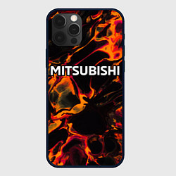 Чехол для iPhone 12 Pro Mitsubishi red lava, цвет: 3D-черный