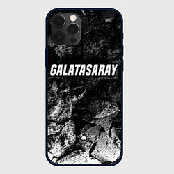Чехол для iPhone 12 Pro Galatasaray black graphite, цвет: 3D-черный