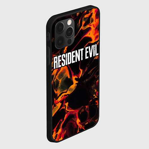 Чехол iPhone 12 Pro Resident Evil red lava / 3D-Черный – фото 2