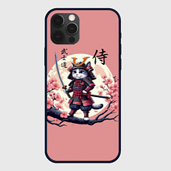 Чехол для iPhone 12 Pro Kitten samurai - bushido ai art, цвет: 3D-черный