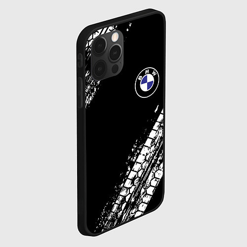 Чехол iPhone 12 Pro BMW : автомобильные текстуры шин / 3D-Черный – фото 2