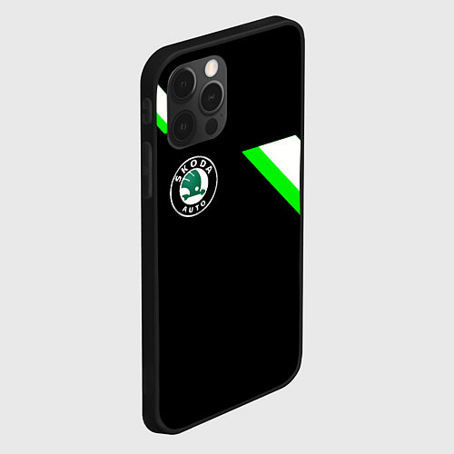 Чехол iPhone 12 Pro Skoda geometry / 3D-Черный – фото 2