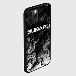 Чехол для iPhone 12 Pro Subaru black graphite, цвет: 3D-черный — фото 2