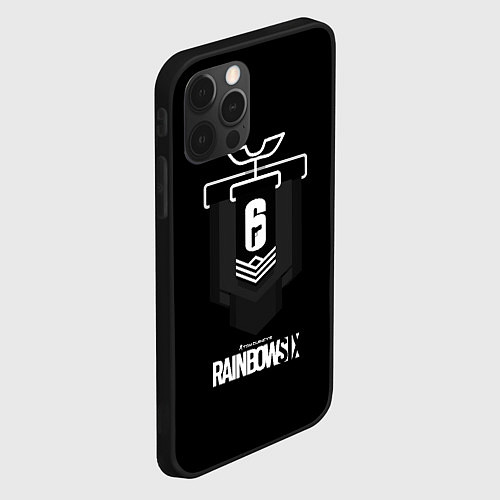Чехол iPhone 12 Pro Радуга лого гейм / 3D-Черный – фото 2