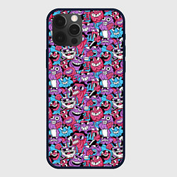 Чехол для iPhone 12 Pro Смеющиеся монстры, цвет: 3D-черный