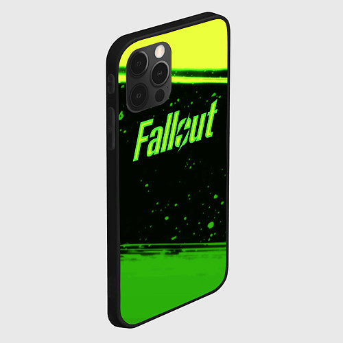 Чехол iPhone 12 Pro Fallout toxic line / 3D-Черный – фото 2