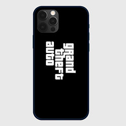 Чехол для iPhone 12 Pro Grand theft auto logo, цвет: 3D-черный