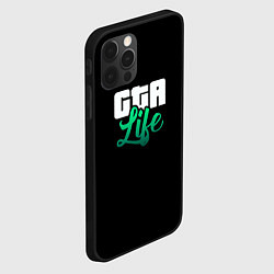 Чехол для iPhone 12 Pro GTA life logo, цвет: 3D-черный — фото 2