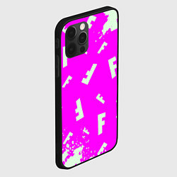 Чехол для iPhone 12 Pro Fortnite pattern pink, цвет: 3D-черный — фото 2