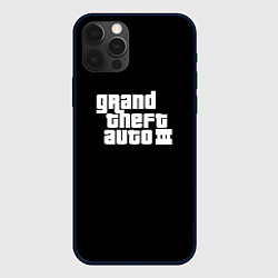 Чехол для iPhone 12 Pro GTA3 logo, цвет: 3D-черный