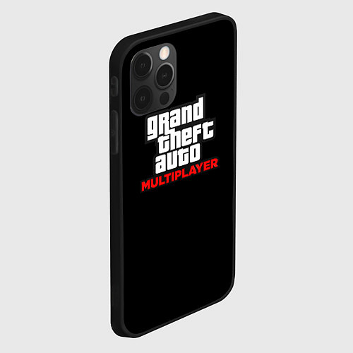 Чехол iPhone 12 Pro GTA мультиплеер / 3D-Черный – фото 2